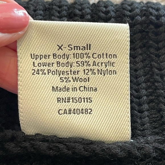 Varley Willard 1/2 Zip Knit Sweater, Black and Gray, High Neck, Relaxed, XS - Picture 7 of 16